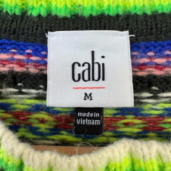 CABI #4413 Moorland Multicolor Striped Sweater - Picture 4 of 7